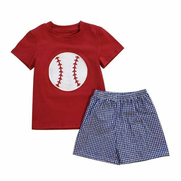 Boys embroidered baseball set NIP - Picture 1 of 1
